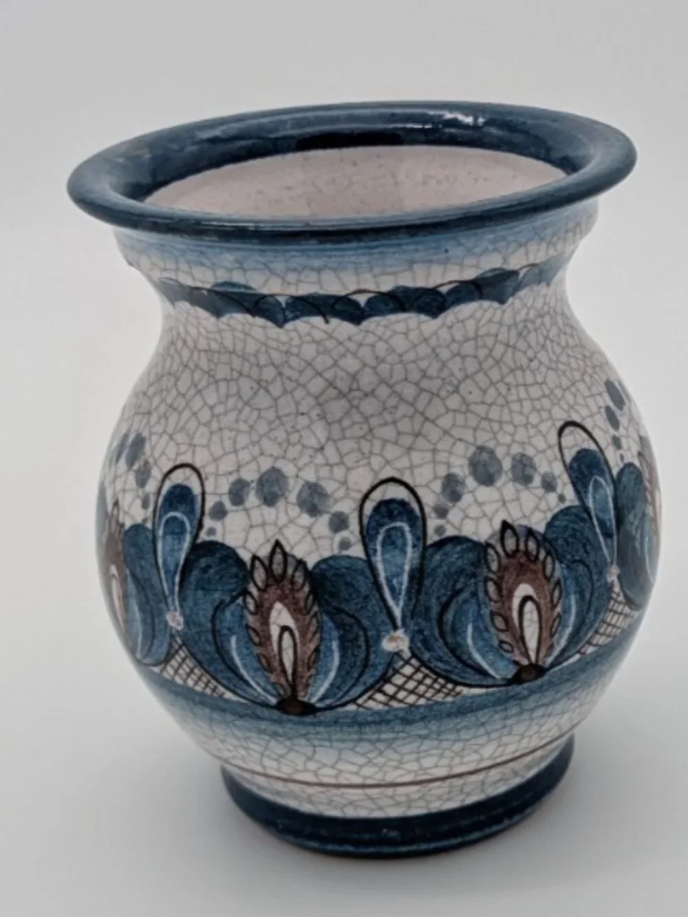 vintage KF Gmunden hand painted bud vase Austrian ceramic pottery 5